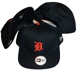 Detroit Tigers Navy Low Profile Snapback Adjustable Plastic Snap Back Hat / Cap - Size Low Profile Adult OSFA - (Sz. 6 7/8 - 7 5/8)