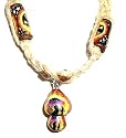 Mushroom Necklace~ Hemp Mushroom Necklace~ Tye Dye Mushroom!!