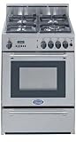 Delonghi DEGESC24SS 24 Dual Fuel Range with 4 Sealed Burners, Electric Convection Oven & Warming Drawer
