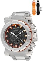 Big Sale Invicta Men's 10021 Coalition Forces Chronograph Black Dial Stainless Steel  Interchangeable Straps Watch