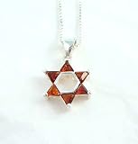 Star of David Sterling Silver and Crystal Necklace