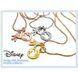 売れ筋　Disney/ディズニー　生誕 80周年記念　プチ コイン ＆ ハンド　ネックレス 【画像左：ピンクゴールド】 スワロフスキー　公式ライセンス商品　シルバー ゴールド ピンクゴールド 世界限定 ダイヤの 輝き
