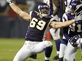 Colts Vikings Football: Minneapolis, MINNESOTA - Jared Allen Photographic Poster Print by Tom Olmscheid, 24x18