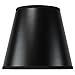 5x8x7 Black CLIP ON Empire Hard Back Lampshade with Gold Lining - Perfect for small table lamps, desk lamps, and accent lights -Small, Black