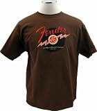 Fender Greatest Hits Men's Tees - Fender Lightening Bolt - Brown - X-Large