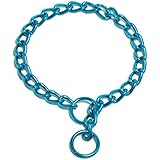 Platinum Pets Steel Coated Dog Collar, 20-Inch by 3mm, Caribbean Teal