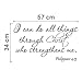 Wall Sticker, Hatop Wall Decal Quote I Can Do All Things Through Christ Who Strengthens Me Philippians 4:13