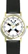 Giant Panda Bear Plush (Sad Face) - Bear - JP Animal - WATCHBUDDY&reg; DELUXE TWO-TONE THEME WATCH - Arabic Numbers - Black Leather Strap-Size-Women's Size-Small