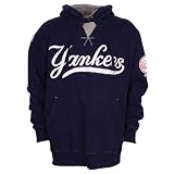 New York Yankees Distressed Logo Hooded Pullover Fleece Sweatshirt