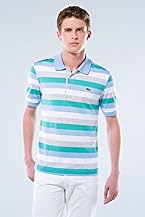 Short Sleeve Multi-color Stripe Pique Polo