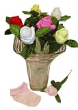 Baby Blooms 0-6 Months Rosebud Socks, Cream