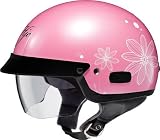 HJC IS-2 FLORA MOTORCYCLE HALF-HELMET (MEDIUM, MC-8 PINK)