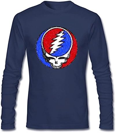 Liuliu Men's Grateful Dead Bertha 1977 Logo Long Sleeve T-Shirt