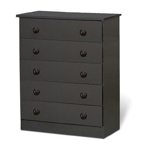 Prepac BBD-3038-5 Black 5 Drawer Chest