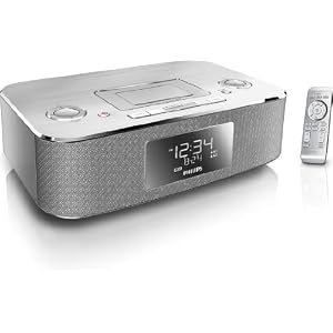 Philips DC290 37 Docking Clock Radio for iPod iPhone (Aluminium) by Philips