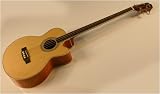 New Natural Fretless Jumbo Body Acoustic Electric Bass