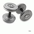 Hampton Fitness 60 lb. Gray Pro-Style Dumbbells - Pair