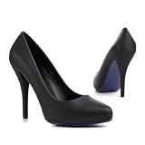 Produkt-Bild: Damen Schuhe, PUMPS, HIGH HEELS PLATEAU, 55-408, Synthetik in hochwertiger Leder Optik