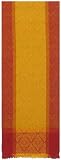 Hand Woven Elegant Jacquard 100% Cotton Yellow and Rust Table Runners 12x72 Inches Set of Two
