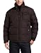 Dockers Mens Down Filled Jacket, Brown, Large