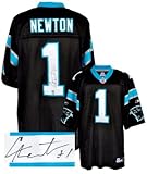 Cam Newton Autographed/Hand Signed Carolina Panthers Black Reebok Premier EQT Jersey- Newton Hologra