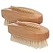 Redecker Beechwood Nail Brush with 2 Rows of Extra Strong Pig Bristles, Set of 2, 3-3/4-Inches