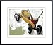 Little Yellow Scooter by Julia Gilmore 16.00X20.00 Framed with Black Metal Frame
