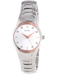 Bulova Womens 96P145 Diamond Dial Watch