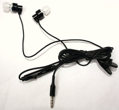 EMARTBUY BLACK IN EAR STEREO HANDFREE HEADSET WITH MICROPHONE SUITABLE FOR HTC LEGEND