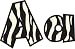 FUN FONT LETTERS ZEBRA