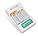 SunLabz® 4 Bay/Slot Smart Battery Charger for AA AAA NiCd NiHM Rechargeable Batteries