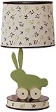 Kids Line Bunny Meadow Lamp Base and Shade, Green/Brown