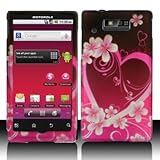 IMAGE OF Motorola WX435 Triumph Rubber Purple Love Case Cover Protector + LCD Screen Protector (free ESD Shield Bag)