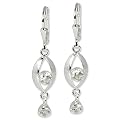 Silberdream Damen-Ohrh�nger Eye Cz Wei� 925 Silber Sdo523W