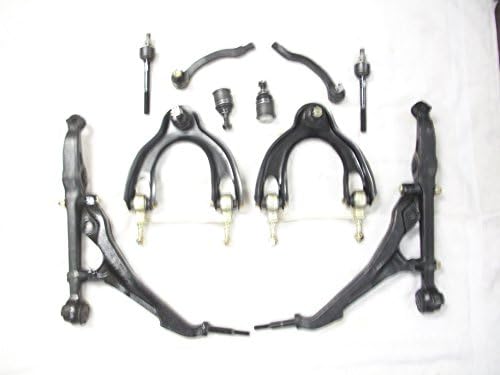 2 Inner Tie Rods, 2 Outer Tie Rods, 2 Lower Ball Joints, 2 Upper Control Arms, 2 Lower Control Arms