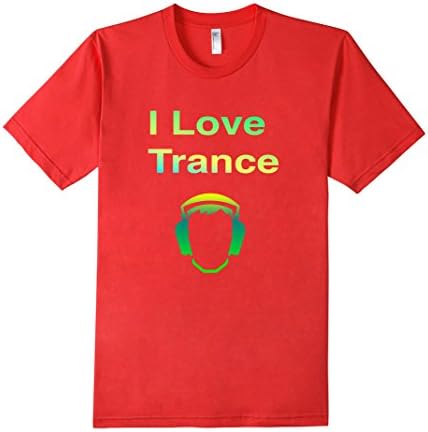 Men's Music shirt trance Large Red