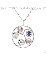 4.93ct. Natural Untreated Multi Color Sapphire Pendant.