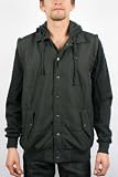 RVCA - Mens Puffer Fleece Zip-Up Hoodie In Bane