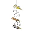 Oenophilia 6-Bottle Climbing Tendril Hanging Wine Rack, Black