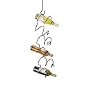 Oenophilia 6-Bottle Climbing Tendril Hanging Wine Rack, Black
