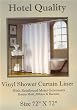 Heavy Weight Hotel Quality VINYL Shower Curtain Liner - Color : WHITE