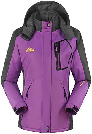 FanStreet Women's Outdoor Waterproof Breathable Wear Resistant Anti-Static Velvet Winter Jacket