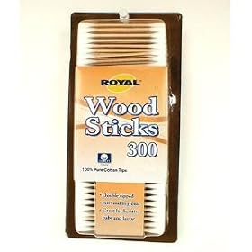 Royal Wood Stick Cotton Swabs 1 Box - 300 Count