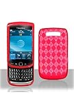 TPU Skin Cover for BlackBerry Torch 9800, Argyle Red