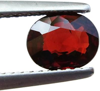 Natural Rhodalite Garnet Oval 1.10ct Unheated Gemstone 6x5mm Red Color VVS Gemstone
