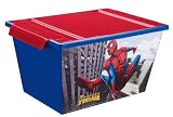 Rotho Babydesign 7737640156 - Aufbewahrungsbox Creativ Roller, Motiv Spiderman 45 L