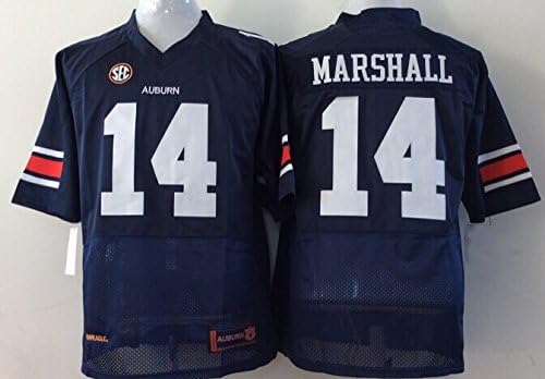 EVEBEST NCAA Auburn Tigers MARSHALL Football Jersey Dark Blue Jersey for Adult
