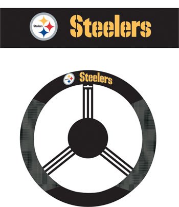 Pittsburgh Steelers Poly-Suede Steering Wheel Cover - NFL