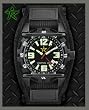 Rogue Warrior Red Cell Black Velcro Band 200M GMT Watch