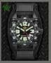 Rogue Warrior Red Cell Black Velcro Band 200M GMT Watch with Extra Black Silicone Band